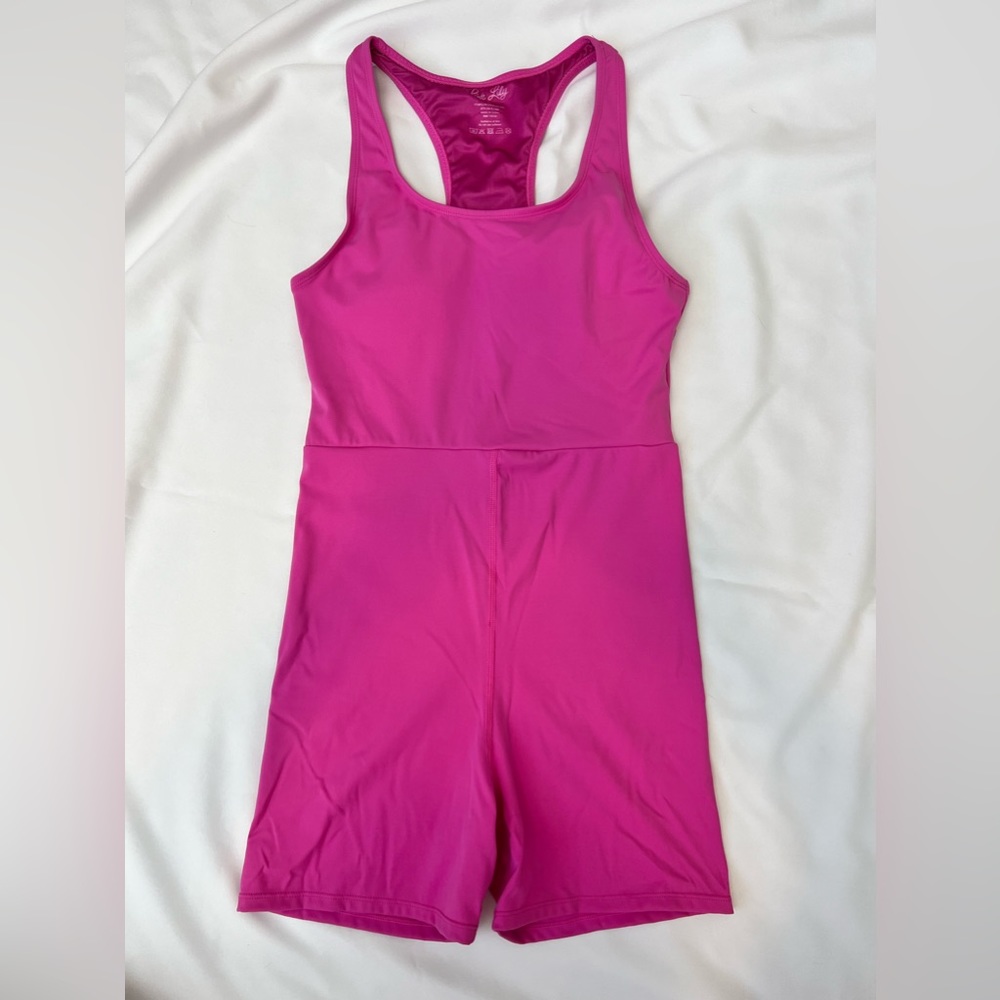 Pink Lily Vibrant Pink Sleeveless Romper